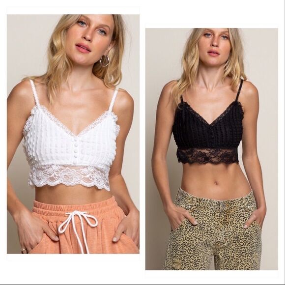 BLACK bralette with Lace Detailing - Picture 7 of 15